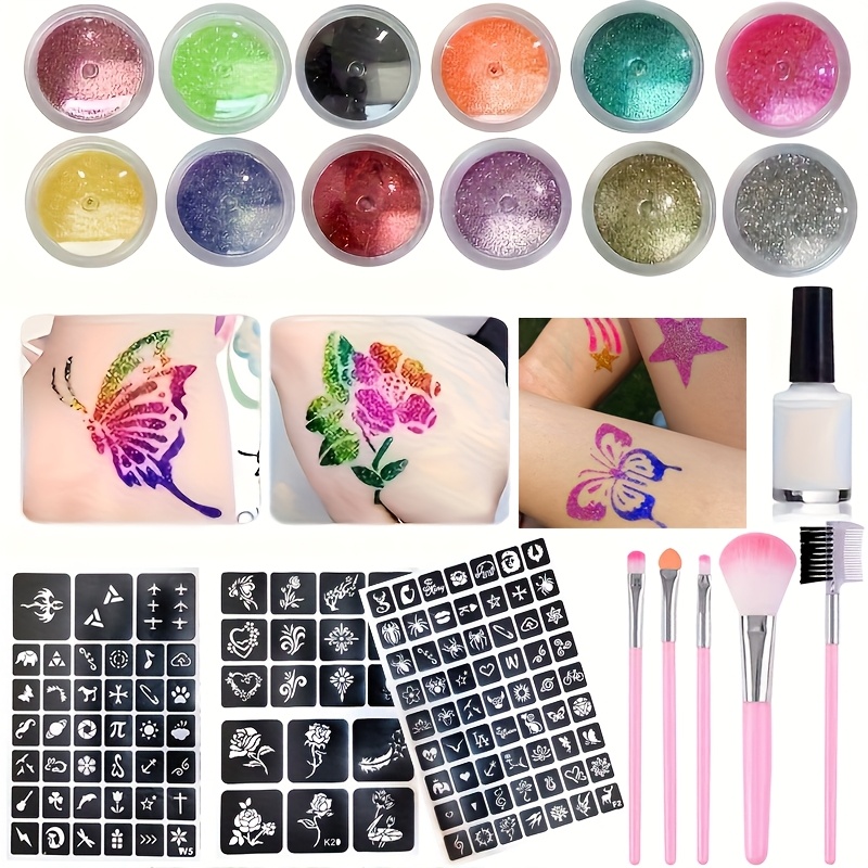 Body Jewelry Glue - DIY tatuaje Flash 12 colores de