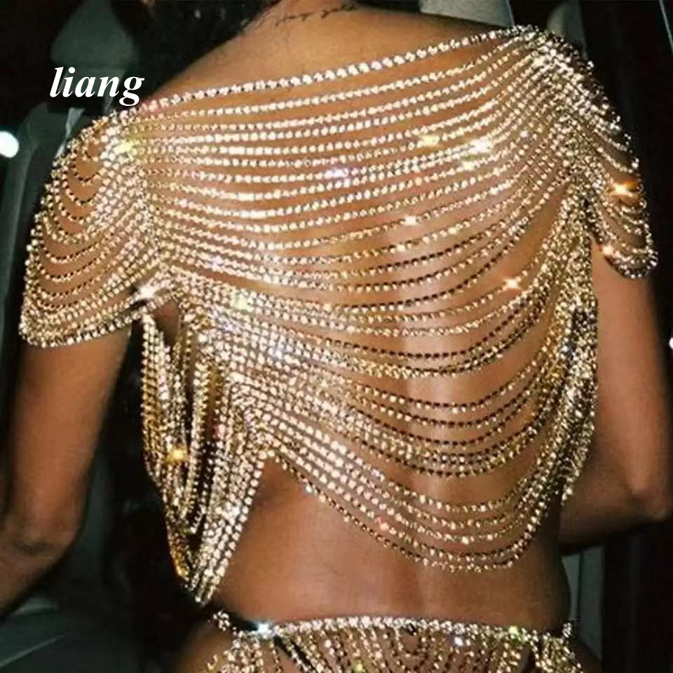 Body Jewelry Vest - Cadena de cuerpo sexy Bikini Chaleco