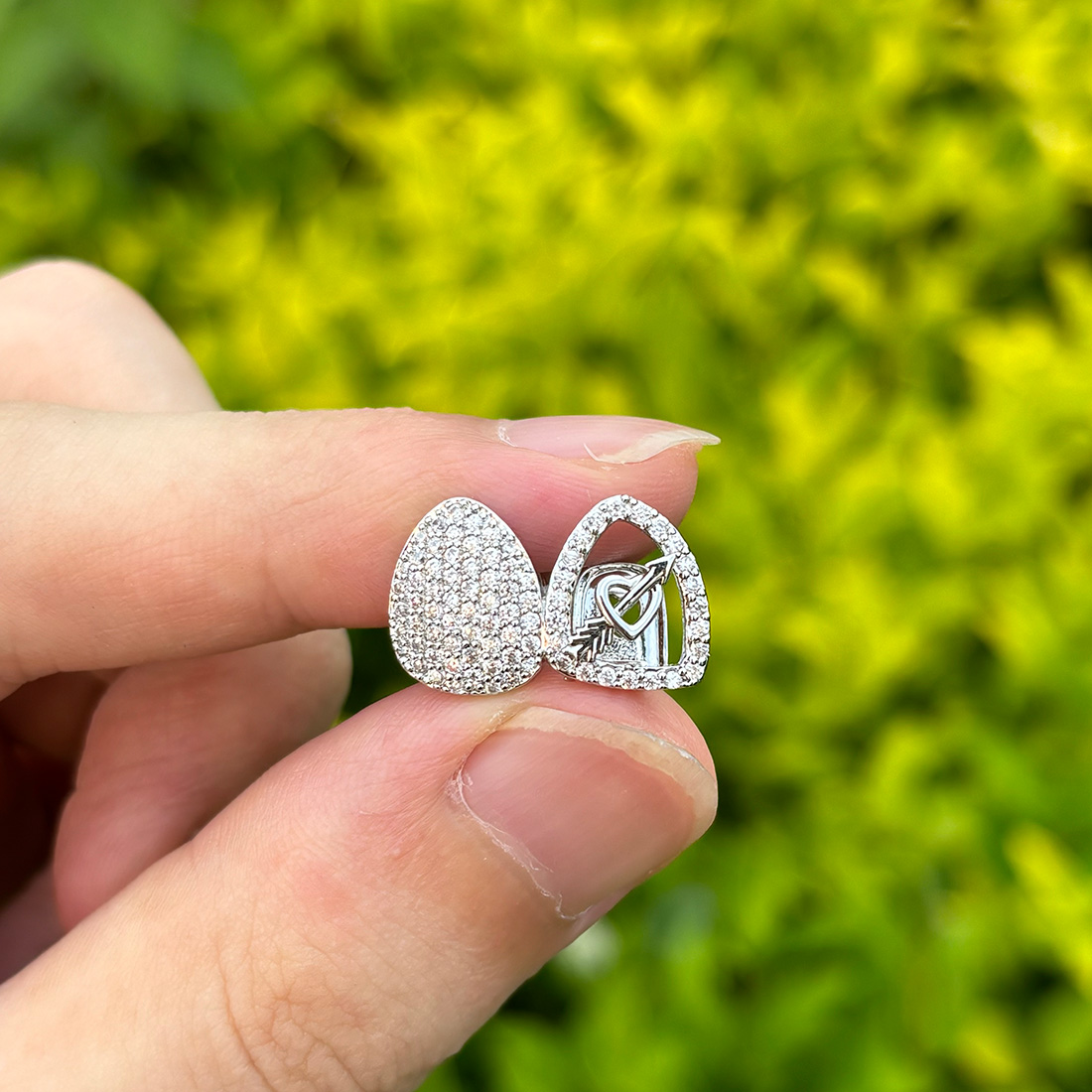 Body Jewelry Gold Plated - RACHELZ Hip Hop doble amor corazón