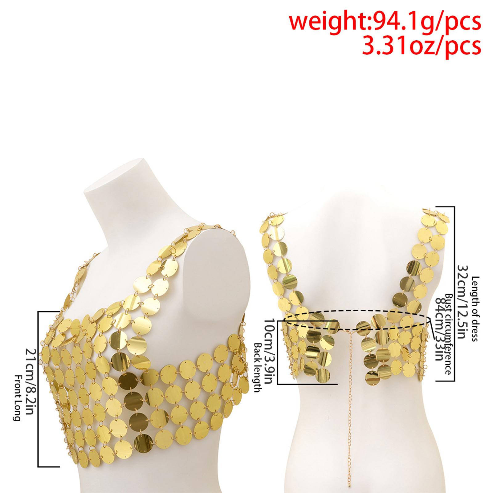 Body Jewelry Vest - Chalecos de Lentejuelas, Joyería Corporal Brillante