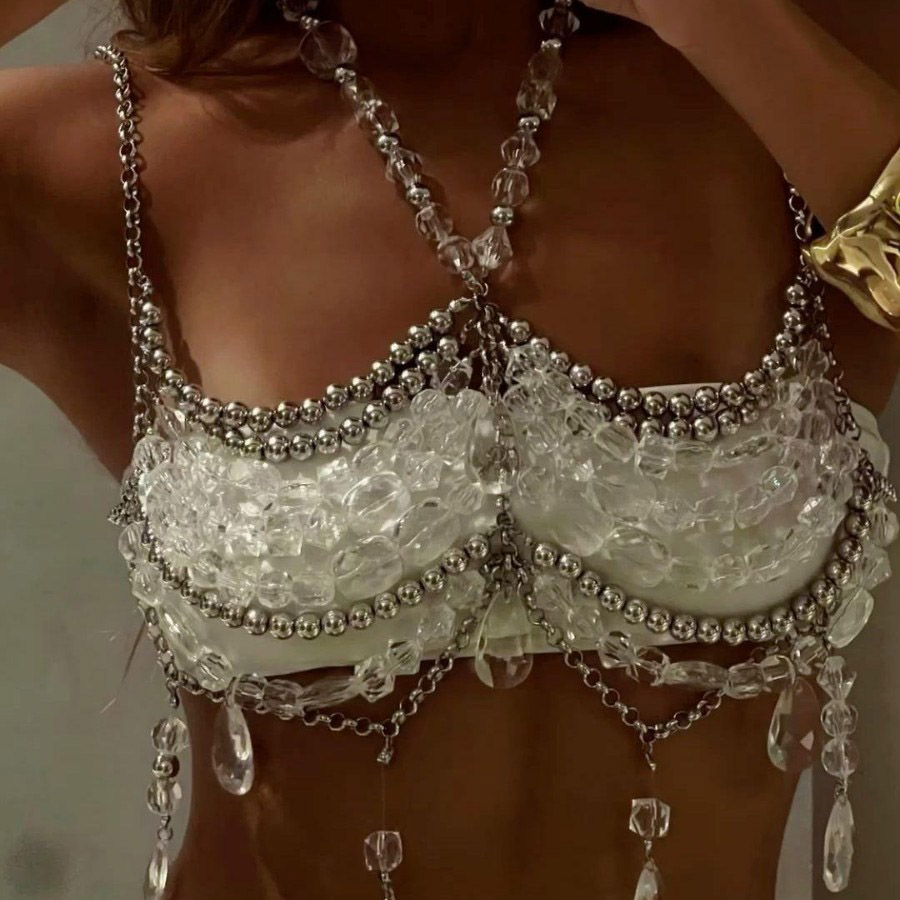 Body Jewelry Vest - 2025 trajes de Festival de Música