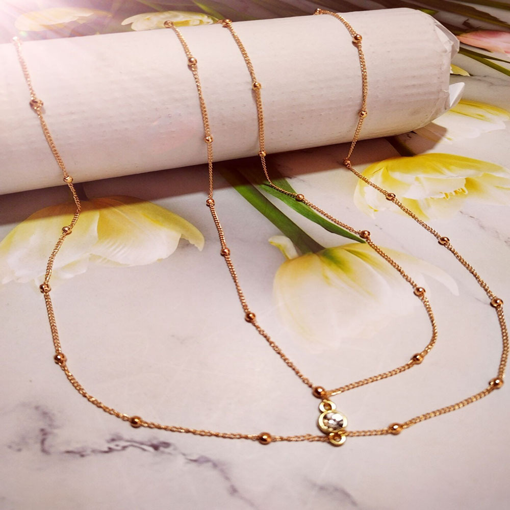 Cadena de vientre delicada CZ  - Body Jewelry Gold Plated reseña y precio