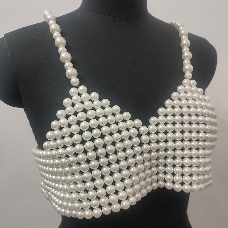 Top de perlas hecho a mano par - Body Jewelry Vest reseña y precio