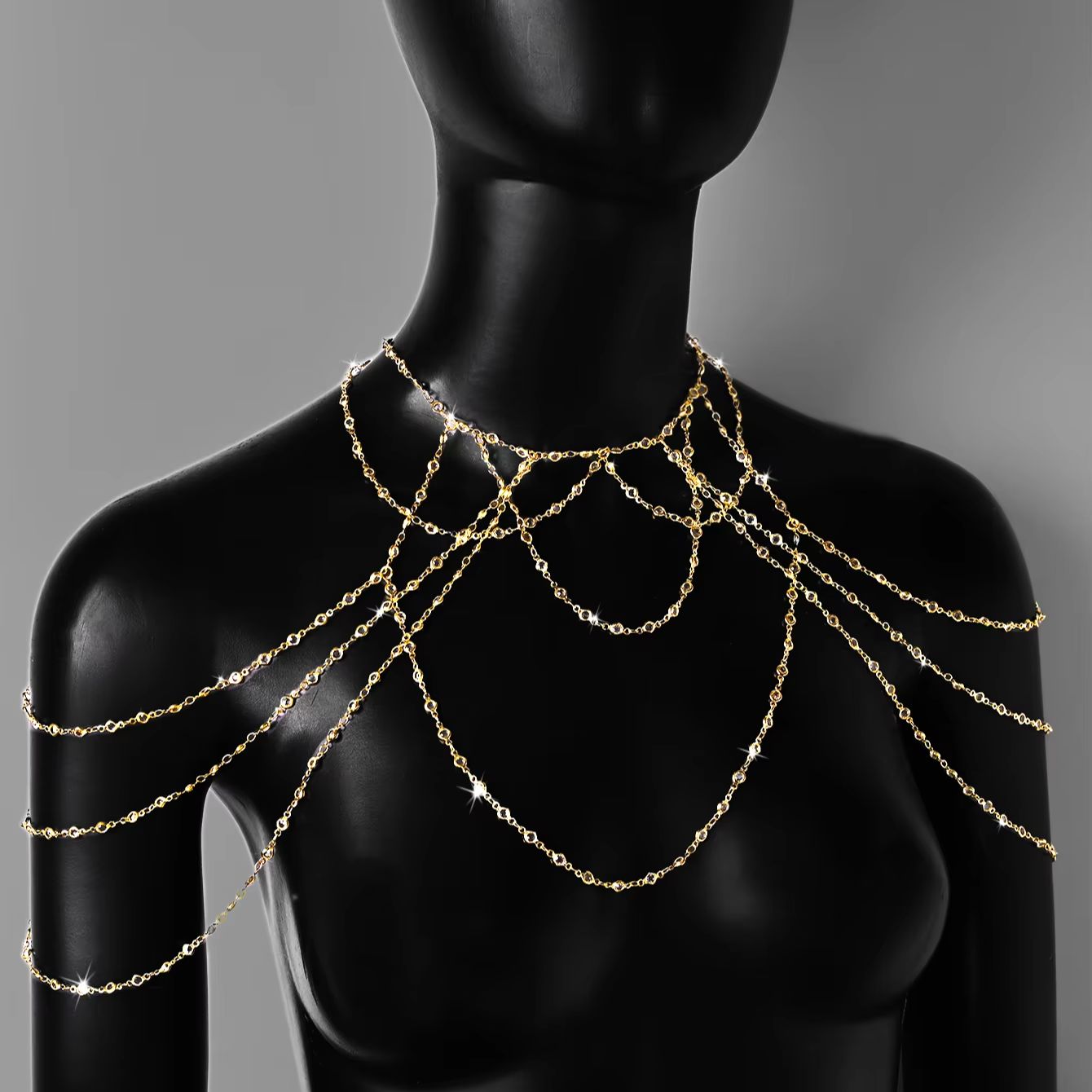 Cadena corporal de oro y plata - Body Jewelry Gold Plated reseña y precio
