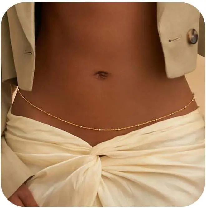 Joyería corporal de bikini aju - Body Jewelry Gold Plated reseña y precio