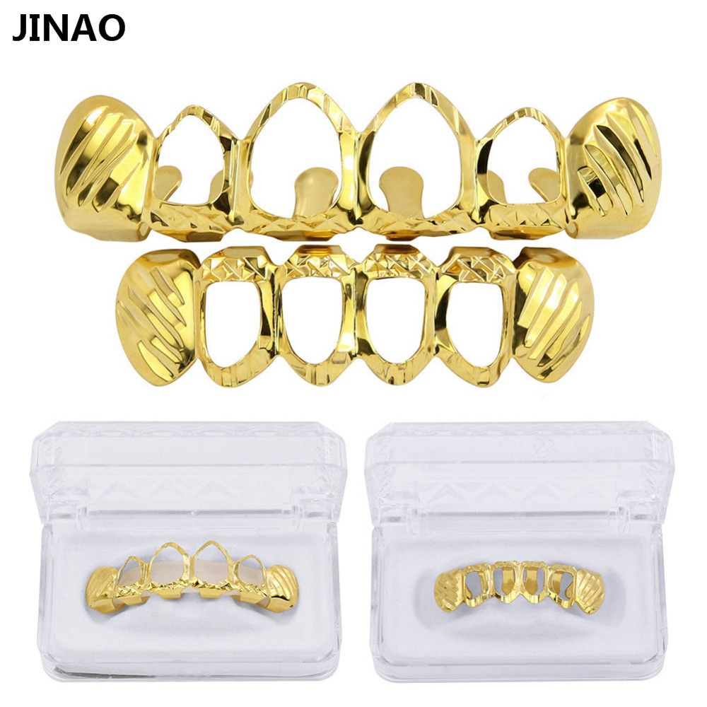 JINAO-Juego de Grillz de corte - Body Jewelry Gold Plated reseña y precio