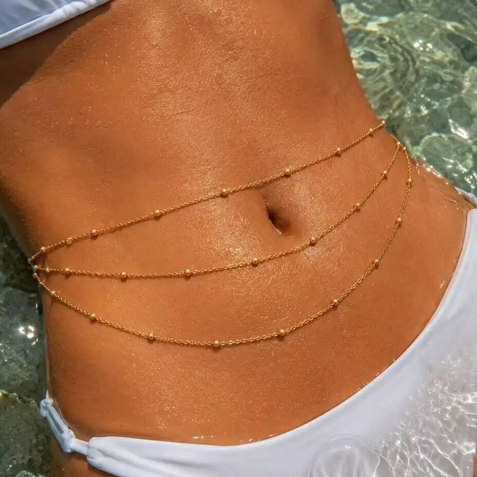 IngeSight.Z Cadena de Cintura  - Body Jewelry Gold Plated reseña y precio